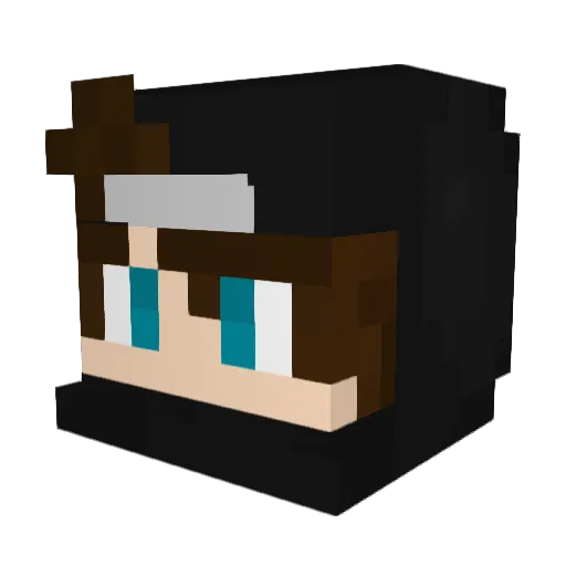 NathouLeDozo Minecraft avatar head, 3D render