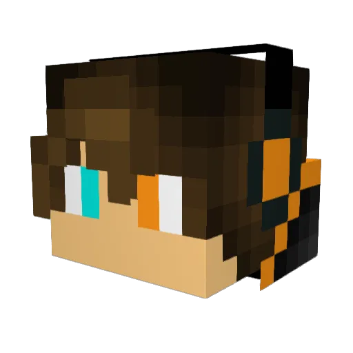NathouTS Minecraft avatar head, 3D render