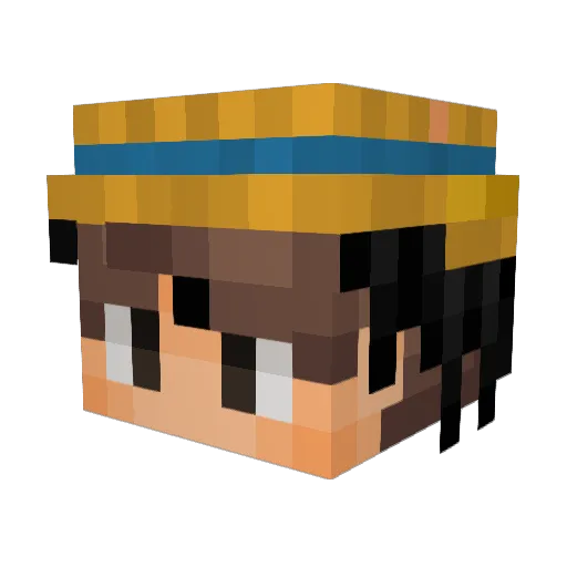 Nathounet2780 Minecraft avatar head, 3D render