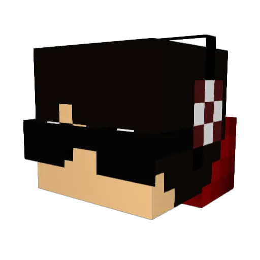 Nathounet7 Minecraft avatar head, 3D render