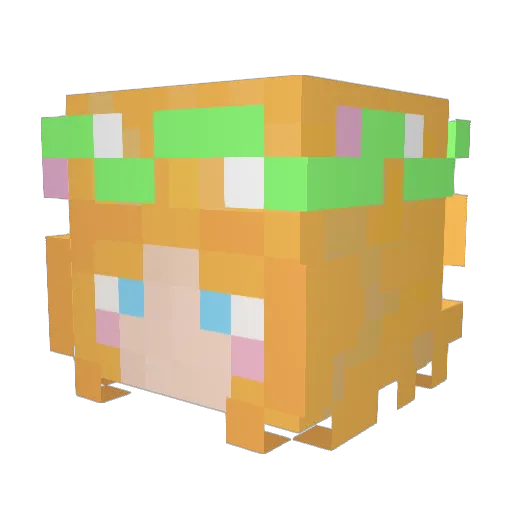 Nathphi Minecraft avatar head, 3D render