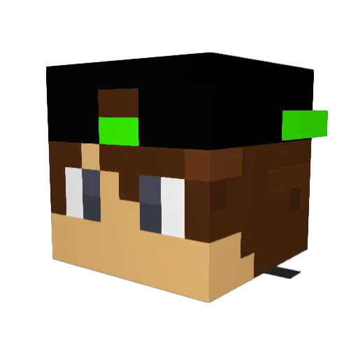 Nathr0x Minecraft avatar head, 3D render