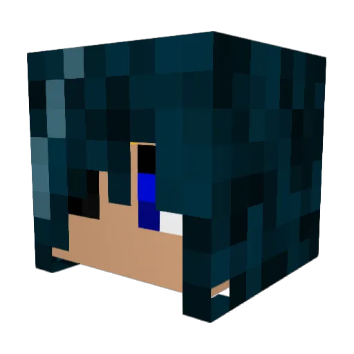 Nathraen Minecraft avatar head, 3D render
