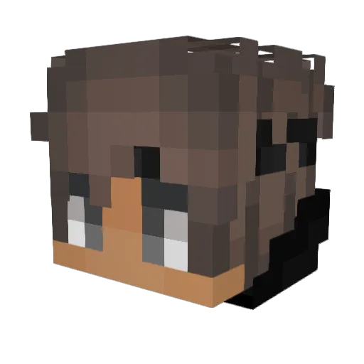 Nathue Minecraft avatar head, 3D render