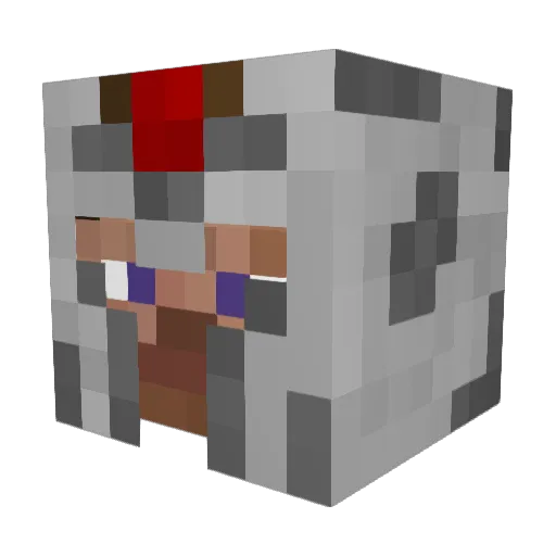 Nathugar Minecraft avatar head, 3D render