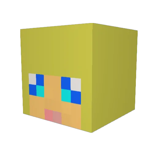 Nathysol Minecraft avatar head, 3D render