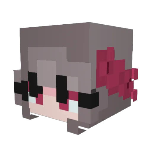Nathyvilla Minecraft avatar head, 3D render