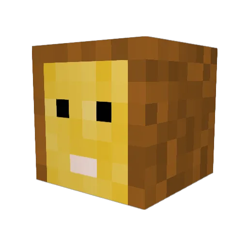 NatiAde Minecraft avatar head, 3D render