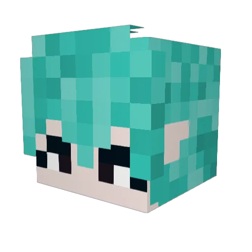 NatiChe Minecraft avatar head, 3D render