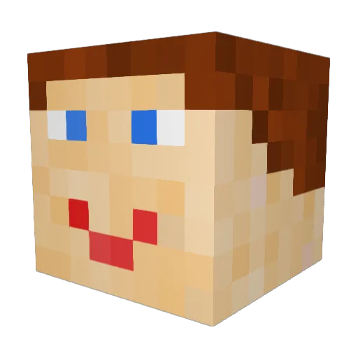 Natisty Minecraft avatar head, 3D render