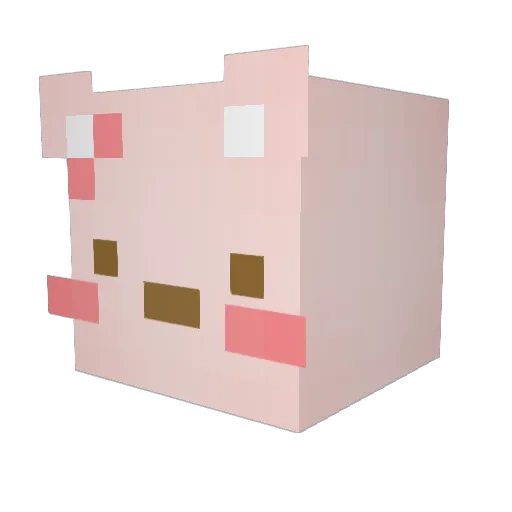 Natito888 Minecraft avatar head, 3D render