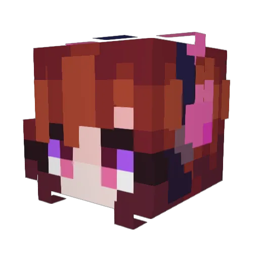 Natka22 Minecraft avatar head, 3D render