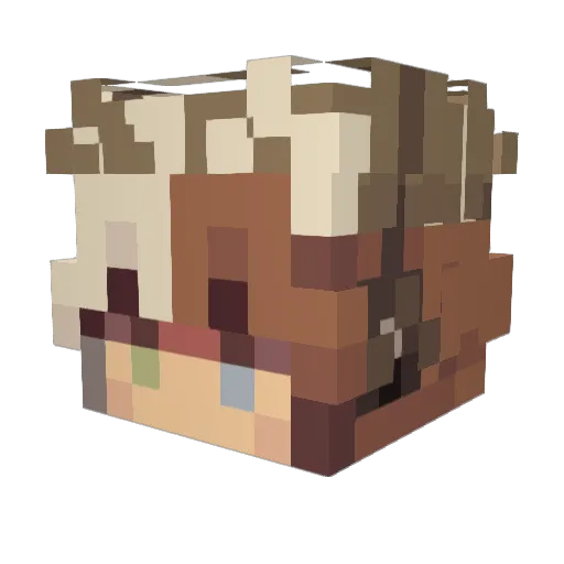 Natkaaaaaa Minecraft avatar head, 3D render