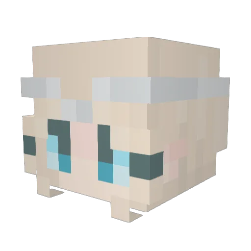 Natkat02 Minecraft avatar head, 3D render