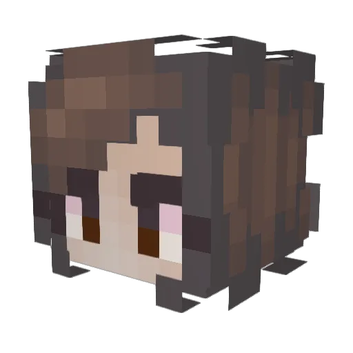 Natlou__ Minecraft avatar head, 3D render