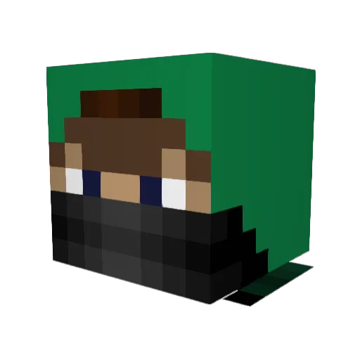 Natninja_5 Minecraft avatar head, 3D render