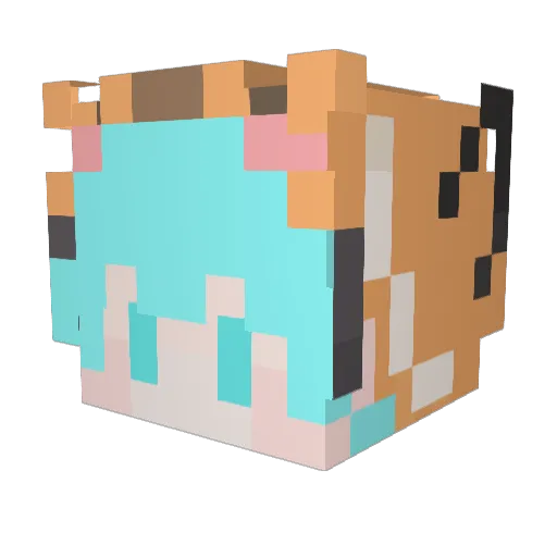 Nato1306 Minecraft avatar head, 3D render