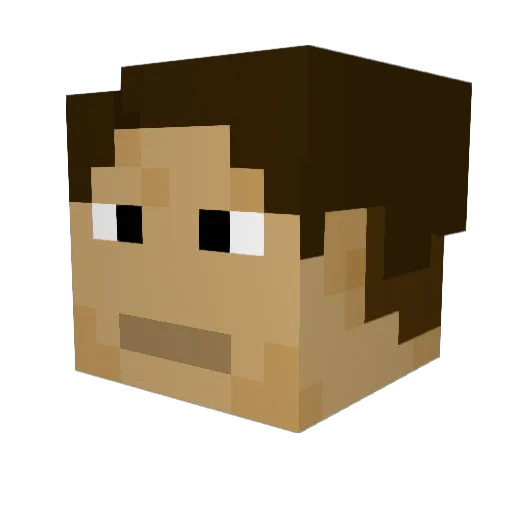 Nato79 Minecraft avatar head, 3D render