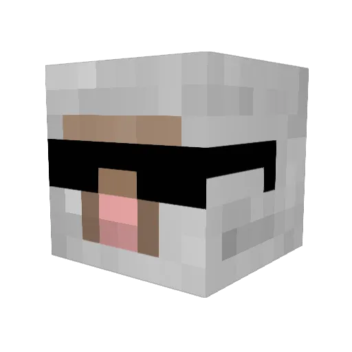 NatoNZ Minecraft avatar head, 3D render