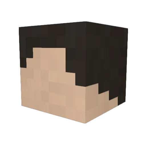 NatoPuhtato Minecraft avatar head, 3D render