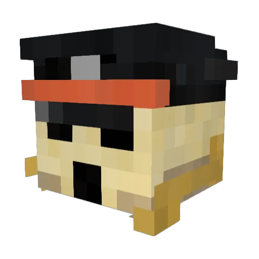 Nato_id Minecraft avatar head, 3D render