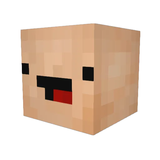 Natoo99 Minecraft avatar head, 3D render