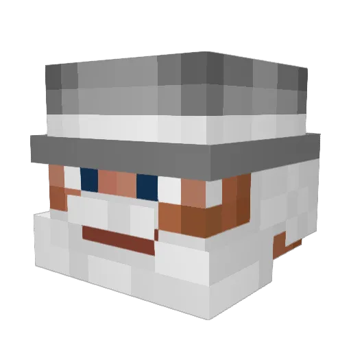 Natosaure Minecraft avatar head, 3D render