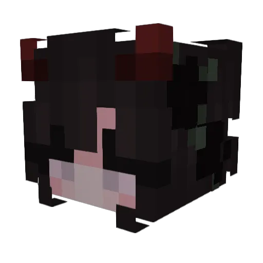 Natqqa Minecraft avatar head, 3D render