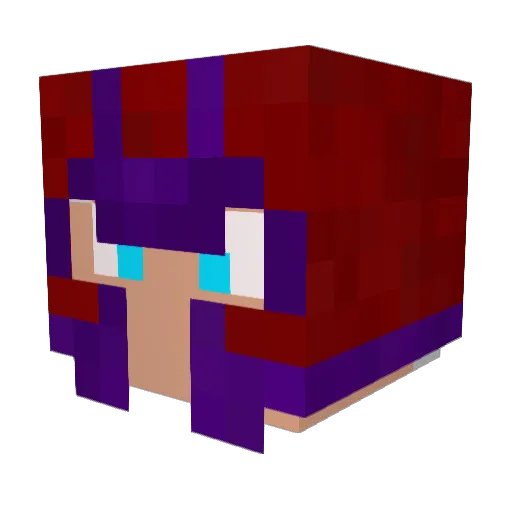 Nats24 Minecraft avatar head, 3D render