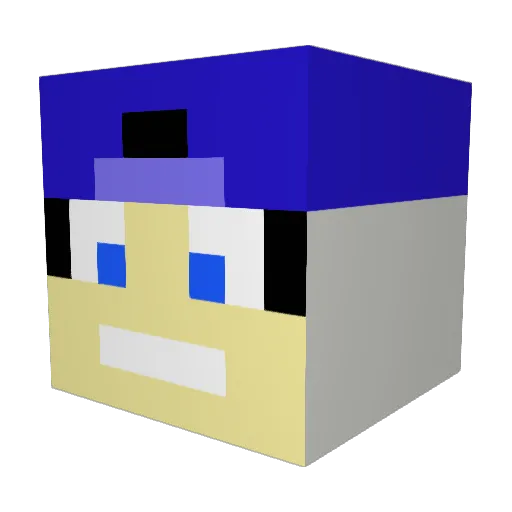 Nats3256 Minecraft avatar head, 3D render