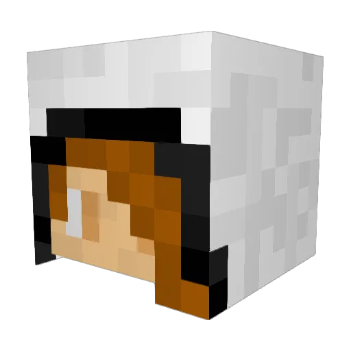Natsn Minecraft avatar head, 3D render