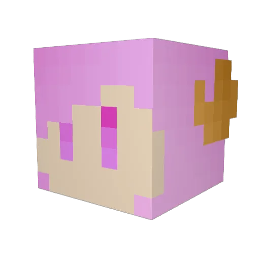 Natsu1027 Minecraft avatar head, 3D render
