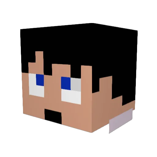 Natsu726 Minecraft avatar head, 3D render