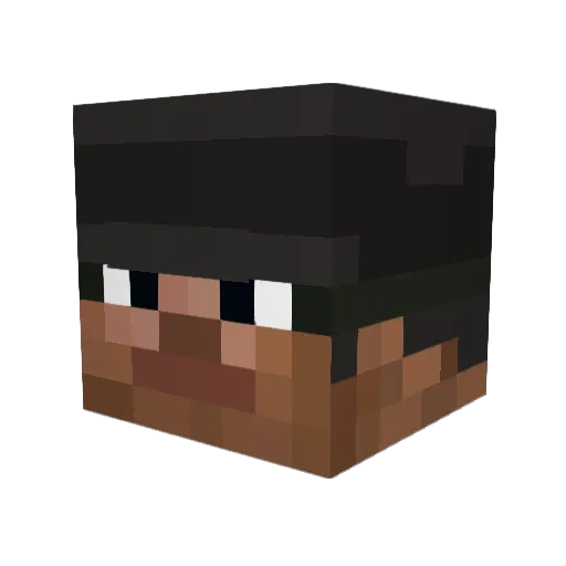 Natsu741 Minecraft avatar head, 3D render