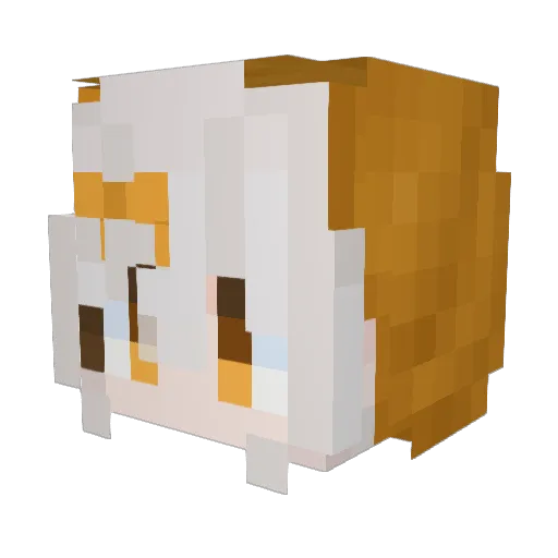 Natsu983 Minecraft avatar head, 3D render