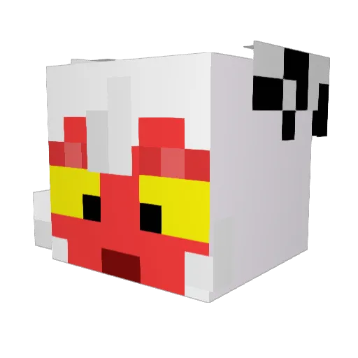 NatsuBunny Minecraft avatar head, 3D render