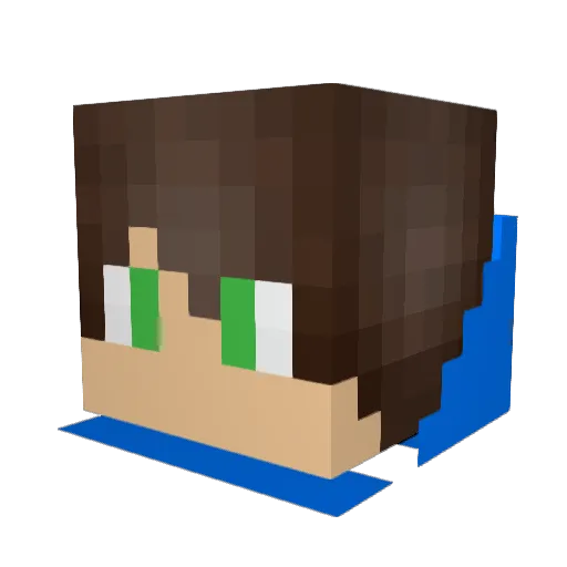 NatsuS1 Minecraft avatar head, 3D render