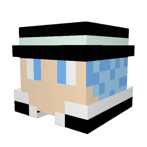 Natsu_62 Minecraft avatar head, 3D render