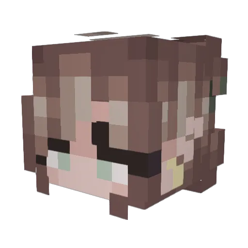 Natsu_707 Minecraft avatar head, 3D render
