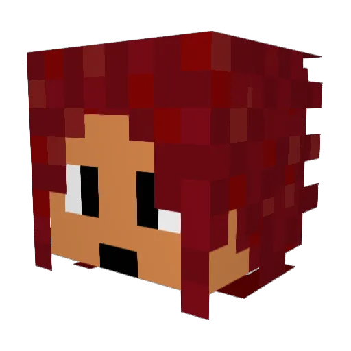 Natsu_79 Minecraft avatar head, 3D render
