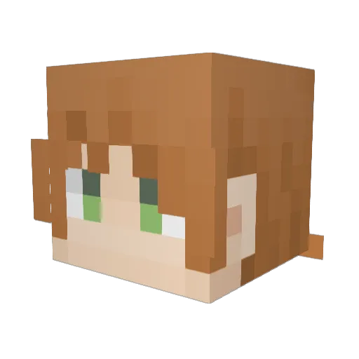 Natsuchan0606 Minecraft avatar head, 3D render