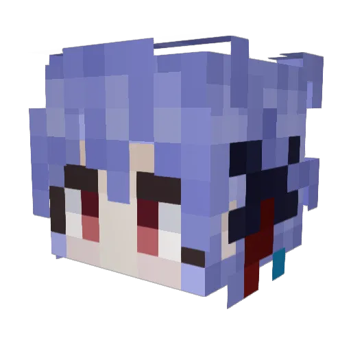 Natsugiri Minecraft avatar head, 3D render