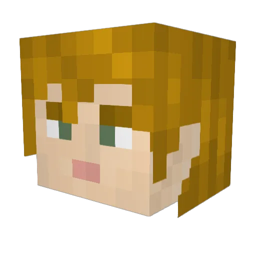Natsugx1 Minecraft avatar head, 3D render