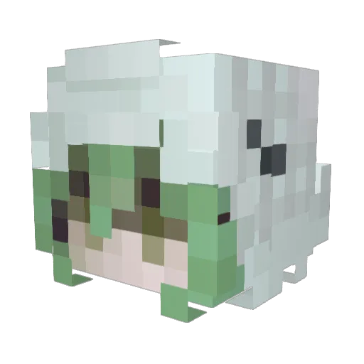 Natsuiro_Shiroi Minecraft avatar head, 3D render