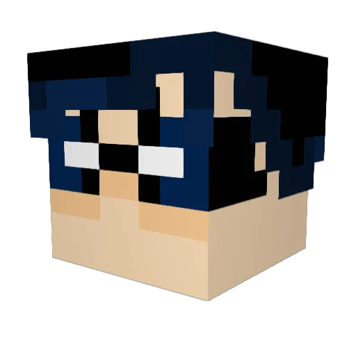 Natsuk01 Minecraft avatar head, 3D render
