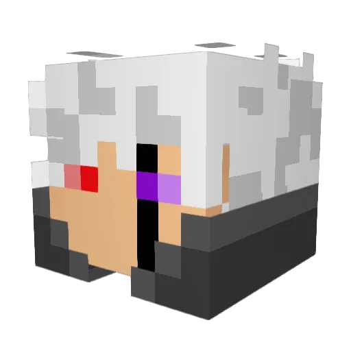 Natsuke27 Minecraft avatar head, 3D render