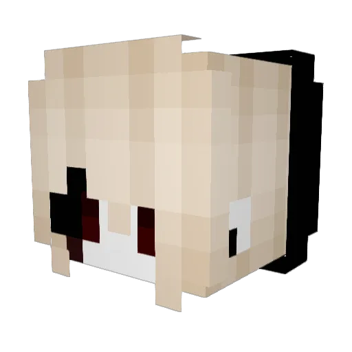 Natsuki24 Minecraft avatar head, 3D render