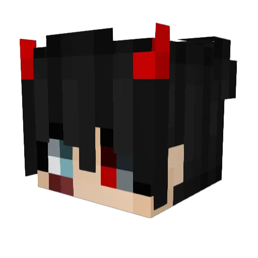 Natsuki62 Minecraft avatar head, 3D render