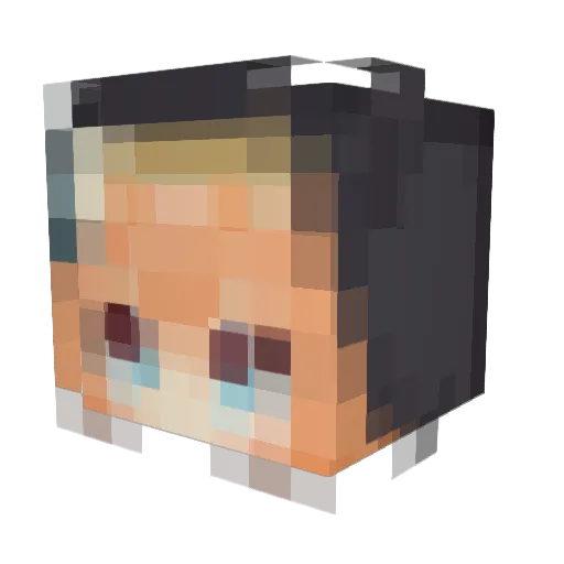 NatsukiScarlet Minecraft avatar head, 3D render