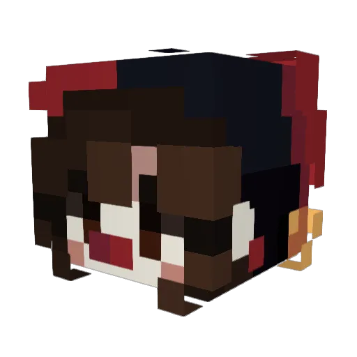 NatsukiSubaru_ Minecraft avatar head, 3D render